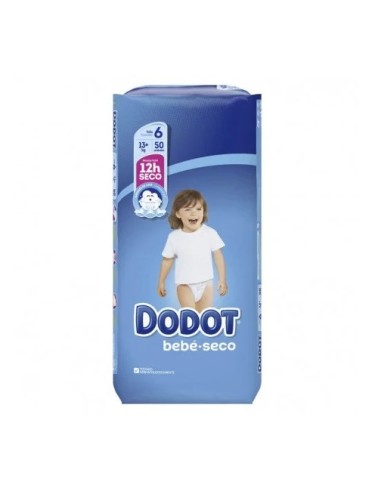 PAÑAL DODOT BEBE SECO  13-19 T-6  48 UND