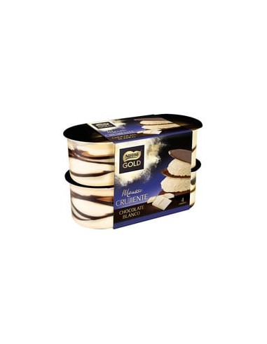 MOUSSE CHOCOLATE BLANCO GOLD X 4 