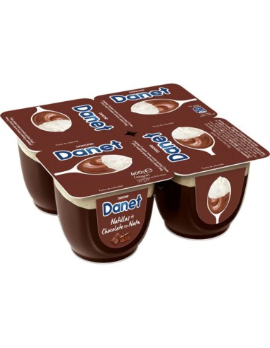 DANET DOBLE PLACER CHOCOLATE CON NATA X 4