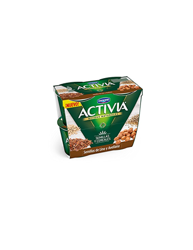 ACTIVIA CEREAL LINO AVELLANA X 4