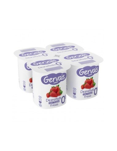 GERVAIS  0 % CON FRESAS X 4 