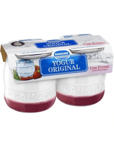 YOGUR ORIGINAL DANONE CON FRESAS X 2