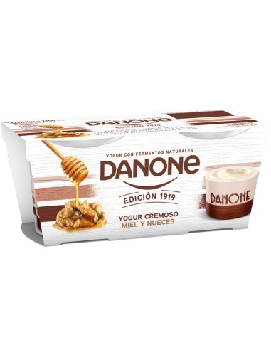 DANONE EDICION 1919 CREMOSO MIEL Y NUECES X 2