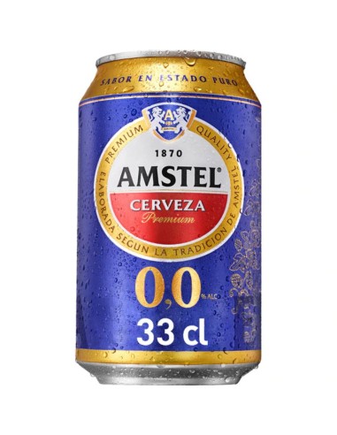 CERVEZA AMSTEL LATA 0,0 ALCH. 330 ML