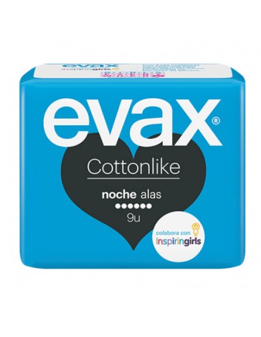 EVAX COTTONLIKE NOCHE COMPRESAS 9UD.