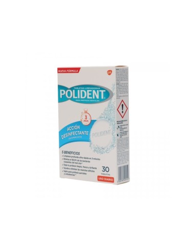 POLIDENT LIMPIADOR 30U.TABLETA