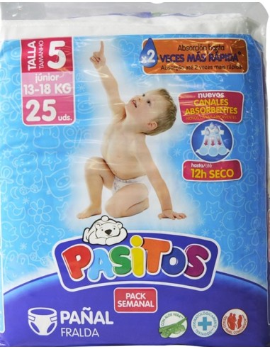 PAÑAL PASITOS 13-18 KG T.5 44 UND