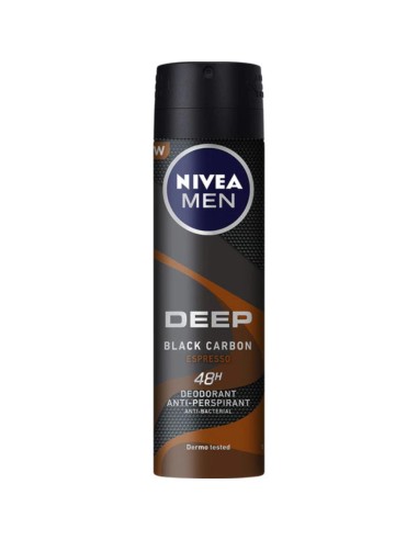 NIVEA MEN SPARY 150ML. DEEP. BLACK CARBON EXPRESSO