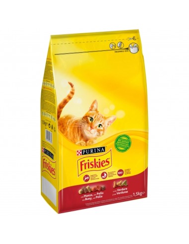 COMIDA GATOS FRISKIES CROQ. BUEY 1,5 KG.