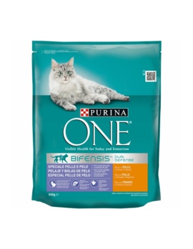 COMIDA GATOS ONE BOLAS PELO CROQ. 800 GR