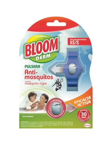 BLOOM PULSERA INFANTIL REPELENTE + 1 RECAMBIO 