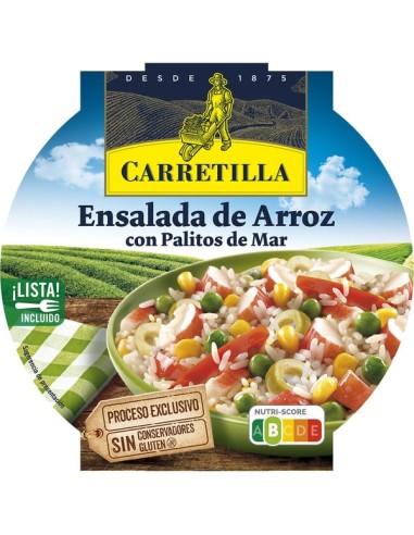 ENSALADA DE ARROZ CON PALITOS DE MAR CARRETILLA 240GR