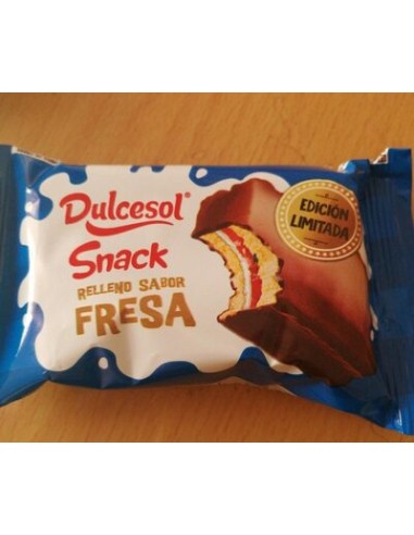 SNACK RELLENO SABOR FRESA DULCESOL 6 UNI