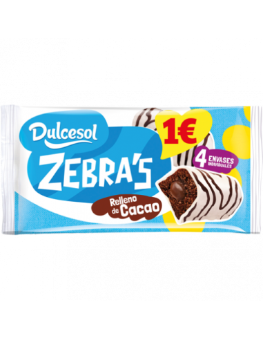 DULCESOLES ZEBRA CACAO 4 UNI.