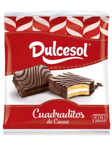 CUADRADITOS DE CACAO 4 UNI DULCESOL 