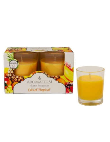 VELA PERFUMADA AROMATIUM 2X57G COCTEL TROPICAL 