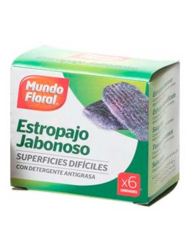 ESTROPAJO MUNDOFLORAL JABONOSO PK-6