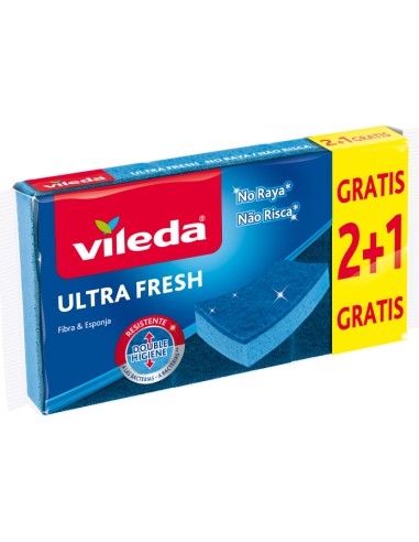 VILADA ESTROPAJOS FIBRA ULTRA FRESH NO RAYA 2 + 1 