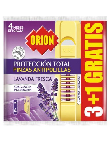 ORION ANTIPOL. PINZA PROTECT LAVANDA 3 + 1 GRATIS