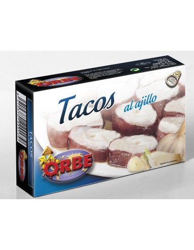 TACOS AL ESTILO PULPO  ORBE AJILLO 120 G