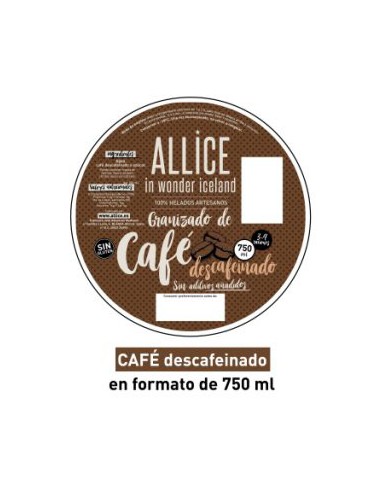 GRANIZADO CAFE DESCAFEINADO ALLICE 750 ML