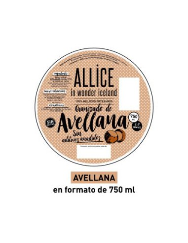 GRANIZADO DE AVELLANA ALLICE 750 ML