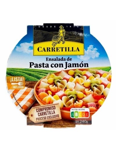 ENSALADA DE PASTA CON JAMON CARRETILLA 240 GR