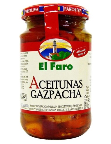 ACEITUNAS FARO GAZPACHA TARRO 350 GRS.