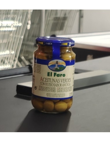 ACEITUNAS FARO C/HUESO TARRO 200 GR P.E.