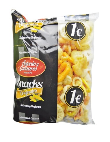 SNACKS SABORES ANTONIO Y CAÑIZARES 140 GR.