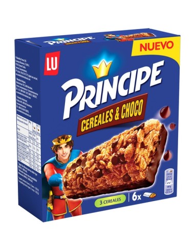 BARRITAS CEREALES CHOCO PRINCIPE 6 UND 1