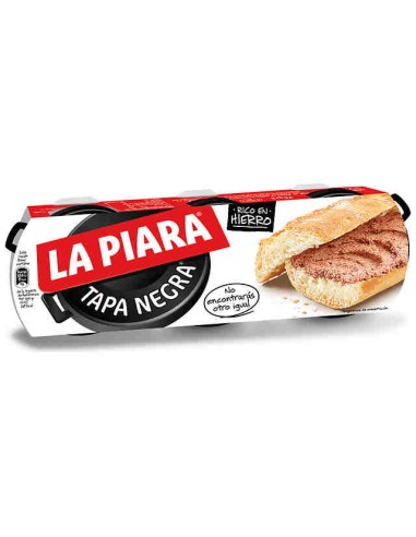 PATE PIARA TAPA NEGRA PK-3 75 GRS.