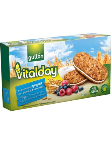 GLLTAS. GULLON VITALDAY RELLENAS YOGURT