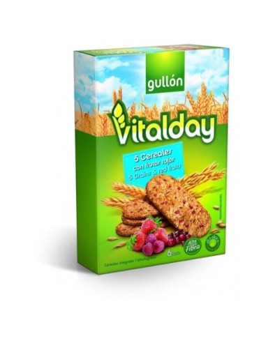 GLLTAS. GULLON VITALDAY 5 CEREALES-F.ROJ