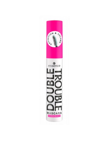 ESSENCE DOUBLE TROUBLE MASCARA EXTRA NEGRA VOLUMINMIZADORA