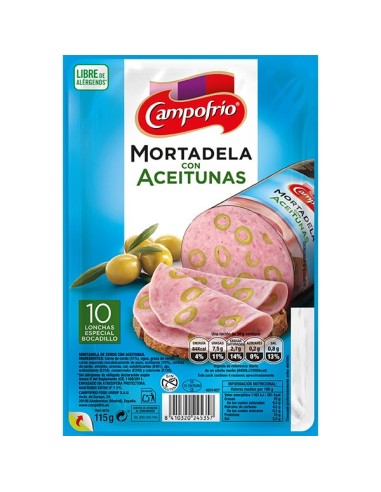 MORTADELA CON ACEITUNAS 550 GR