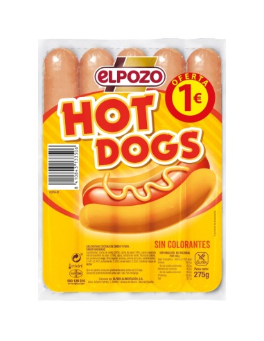 SALCHICHAS FRNAKFURT HOT DOG EL POZO 5 UNI. 