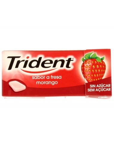 CHICLES TRIDENT SABOR FRESA SIN AZUCAR 