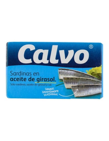 SARDINAS CALVO ACEITE VEGETAL 120 GRS