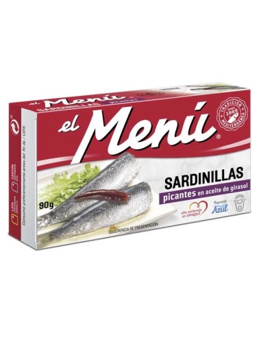 SARDINILLAS EL MENU PICANTE 90 GRS.