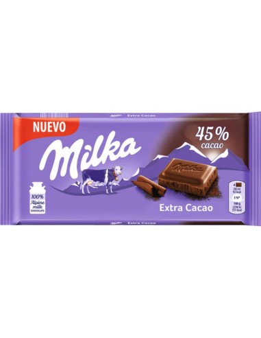 CHCTE. MILKA EXTRA CACAO 100 GRS