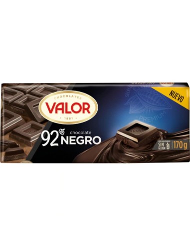 CHCTE. VALOR NEGRO 92% 170 GRS