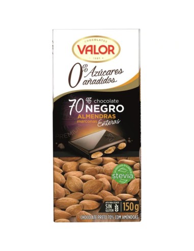 CHCTE. VALOR S/AZ. NEGRO 70% ALMENDRA 15