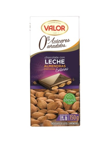 CHCTE. VALOR S/AZUCAR LECHE-ALMENDRA 150