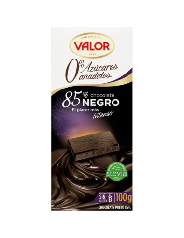 CHCTE. VALOR S/AZ NEGRO 85% 100 GRS