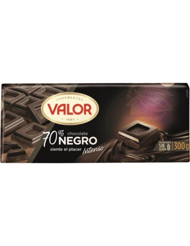 CHCTE. VALOR NEGRO 70 % 200 GRS