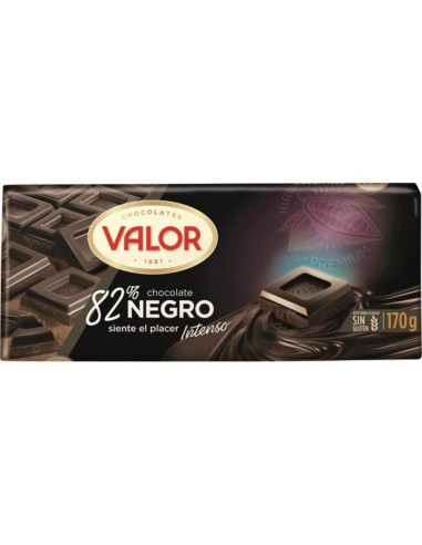 CHCTE. VALOR NEGRO 82%  170 GRS