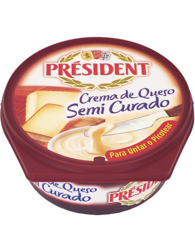 QUESO CREMA PRESIDENT SEMICURADO 125 GRS