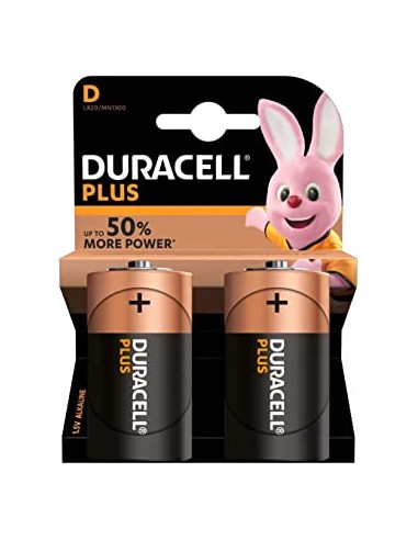 DURACELL PILA ALCALINA PLUS D LR20 PACK-2/