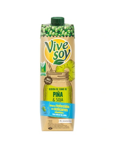 ZUMO SOJA VIVE-SOY PIÑA 1 LT